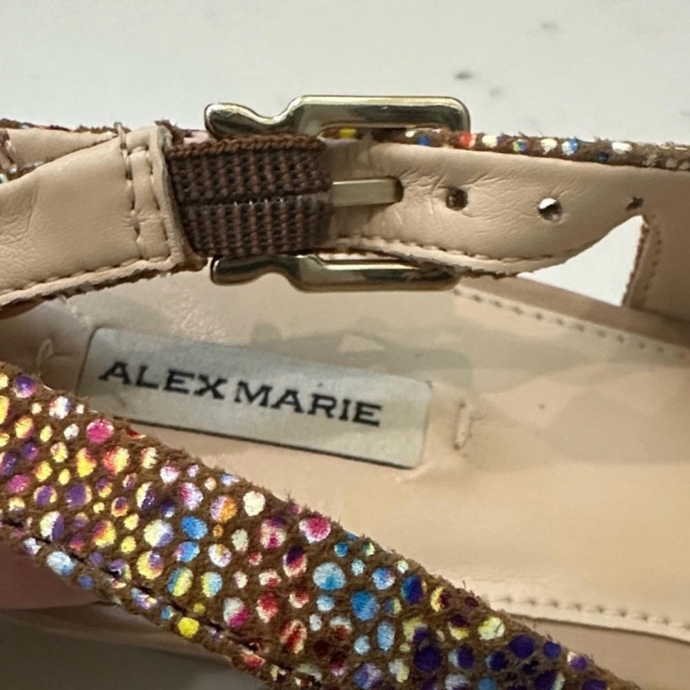 Alex Marie Multicolor Slingback Heels - Picture 7 of 8